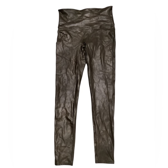 SPANX Pants - Spanks shape wear High-Waisted brown Shiny Leggings